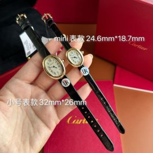Cartier Mini Baignoire Super Clone: Premium Luxury Replica Watch for Women 1096586042 - front view
