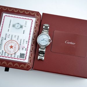 Cartier Ballon Bleu 33MM Super Clone Watch | Pay on Delivery Replica 1124551356 - front view