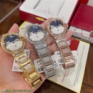 Cartier Ballon Bleu Super Clone Watch with Diamond Star Dial - 36mm 1141368266 - front view