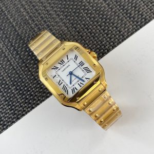 Cartier Santos Super Clone AAA Replica Watch with Cash on Delivery 1126784749 - front view | Cartier