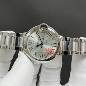 Cartier Ballon Bleu 33mm White Case Blue Dial Premium Super Clone Watch 1073691427 - side view