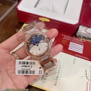 Cartier Ballon Bleu Super Clone Watch with Diamond Star Dial - 36mm 1141368266 - side view