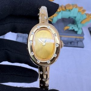 Cartier Baignoire Super Clone Rose Gold Luxury Replica Watch 1096500143 - side view